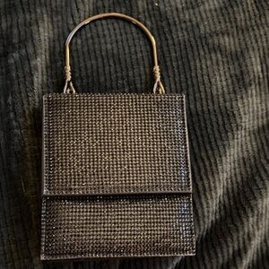 Badgley Mischka Black Textured Clutch